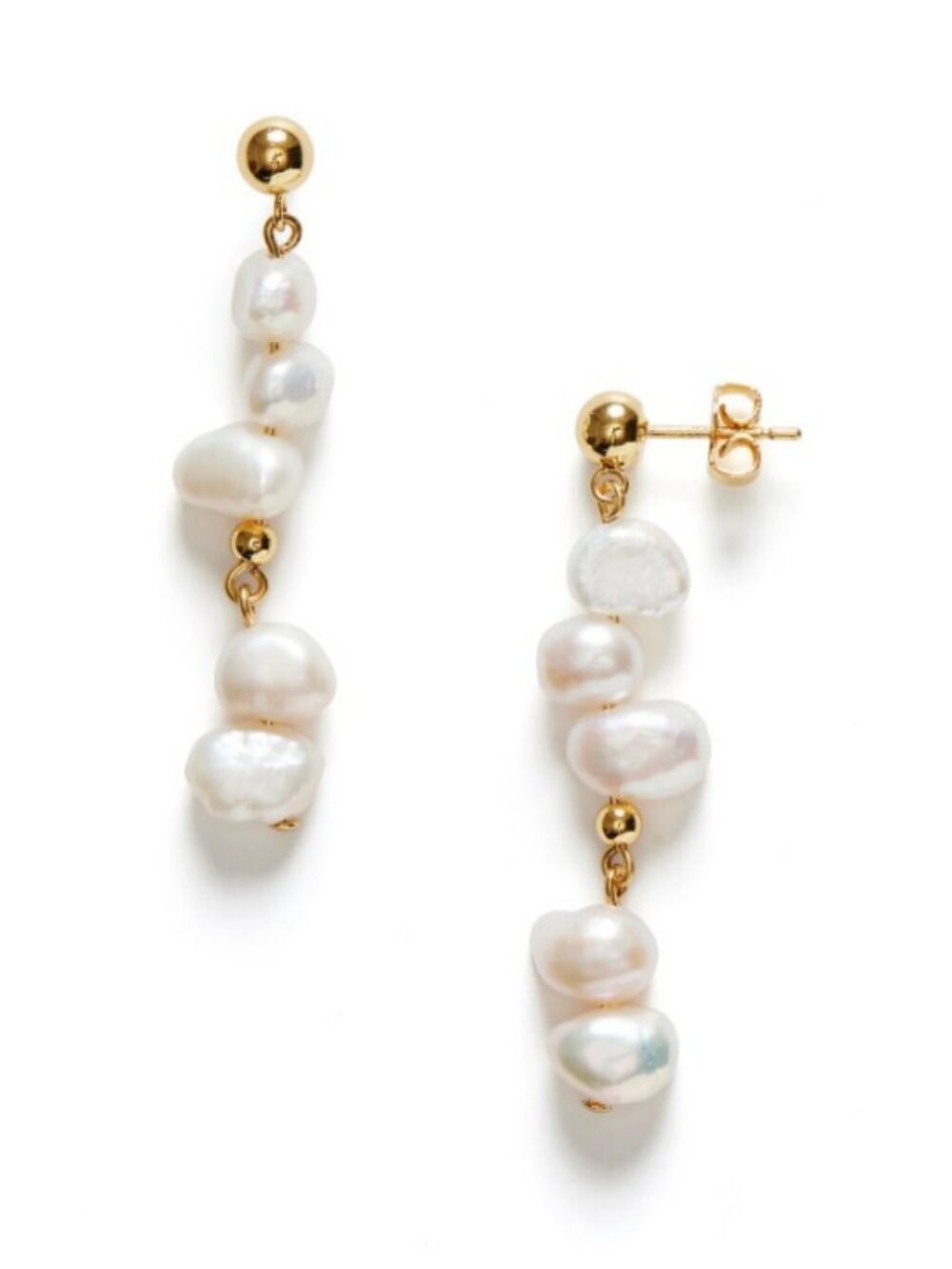 Anni Lu Pearly Cultured Freshwater Pearl Linear Drop Earrings